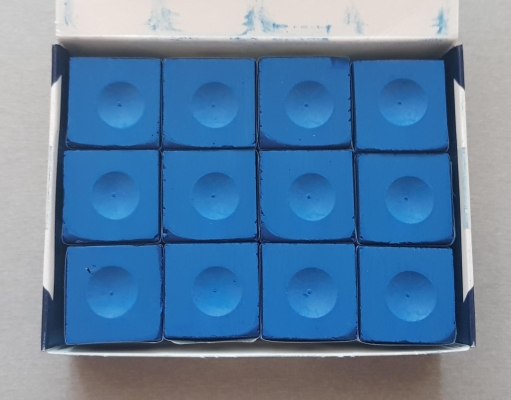 Billardkreide Silver Cup royal blau 12er Pack